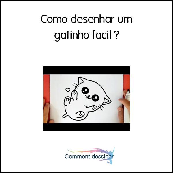 Como desenhar um gatinho fácil